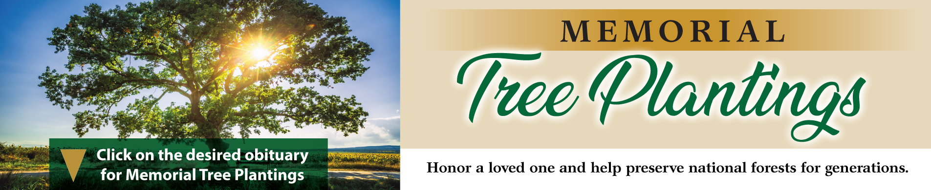 Memorial Tree Planting Banner